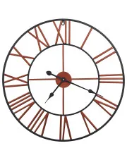 Ścienny zegar retro z czerwonymi wskazówkami 58 cm - Olox 7X w sklepie Edinos.pl