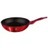 Nowoczesny czerwony wok granitowy na indukcję 28cm - Hurgen 9X 