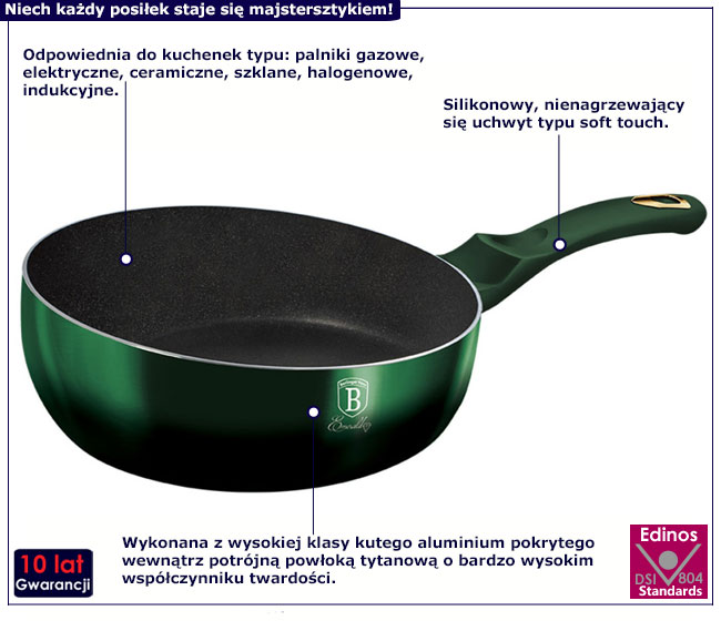 Patelnia typu wok Lemur 11X