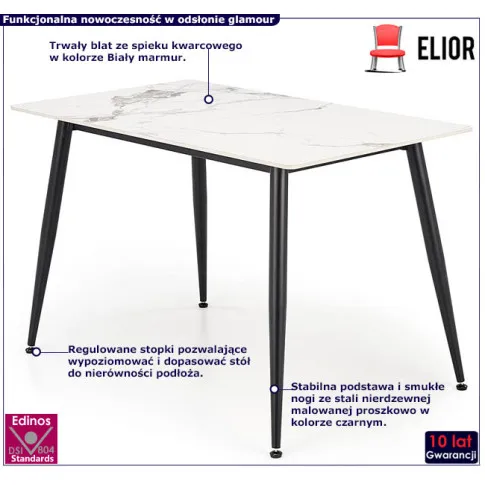 stół metalowy Brava 3X 70x120