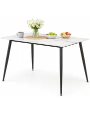 Stół z blatem biały marmur 120x70 - Emma 3X w sklepie Edinos.pl