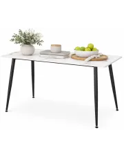 Stół z blatem biały marmur 140x80 - Emma 4X w sklepie Edinos.pl