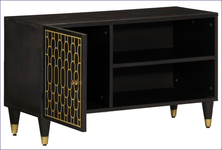 Czarna szafka RTV vintage Rebex 17X