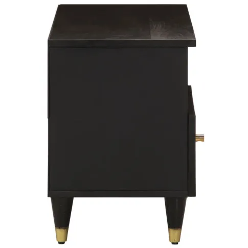 Czarna szafk aRTV z drewna mango Movissa 22X