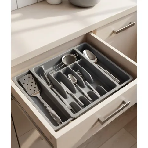 Szary rozsuwany wkład do szuflady   Vaso 8X