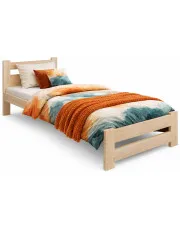 Drewniane łóżko hotelowe do łączenia 90x200 - Berti 2 kolory w sklepie Edinos.pl