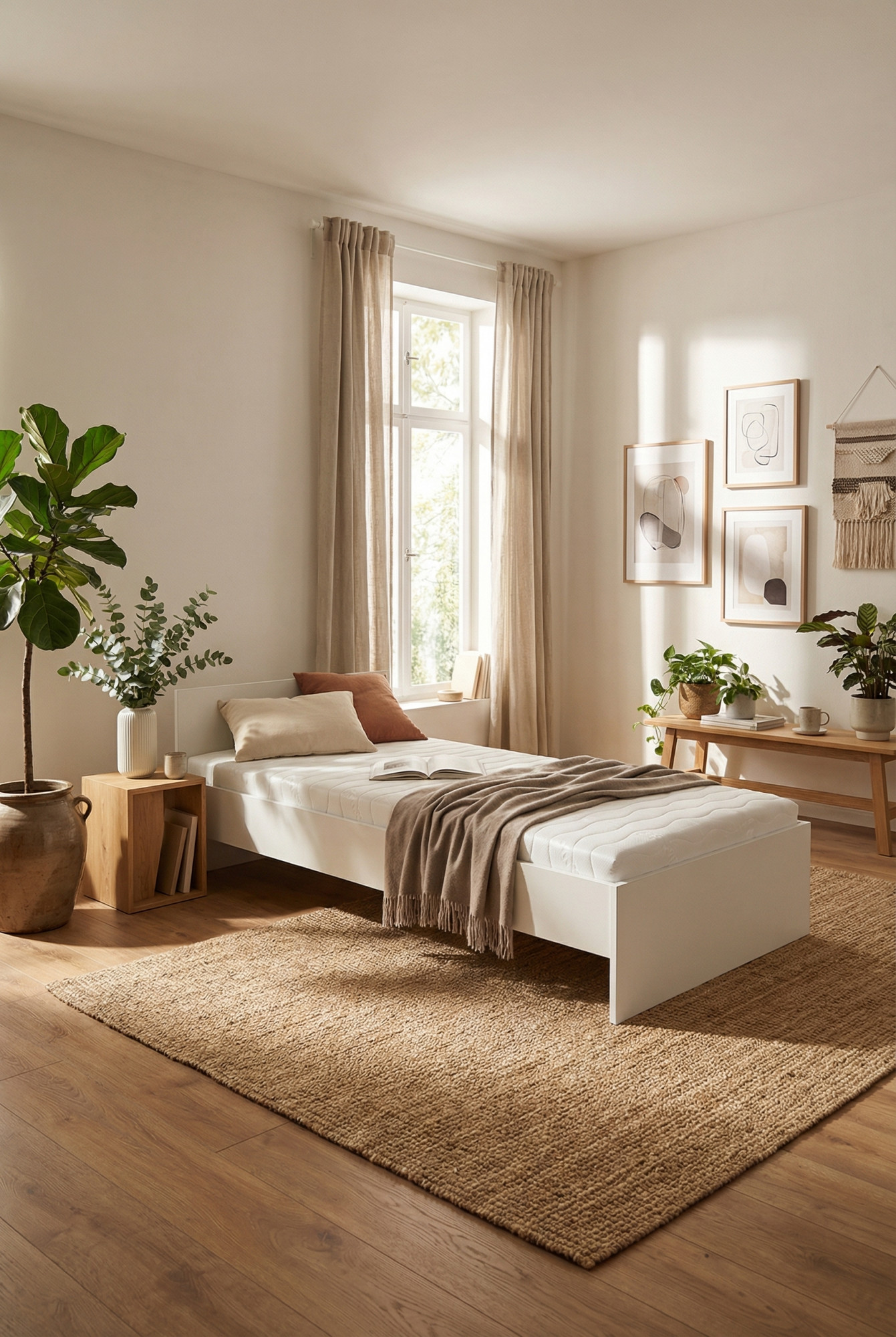 Aranżacja sypialni z łóżkiem KALOE