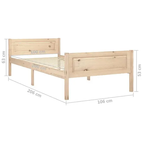 Szczegółowe zdjęcie nr 8 produktu Sosnowe łóżko hotelowe łączone 100x200 - Siran 3X 5 kolorów