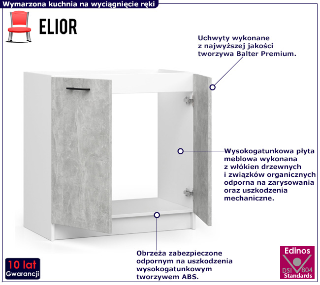 Górna szafka kuchenna Poli 15X połysk