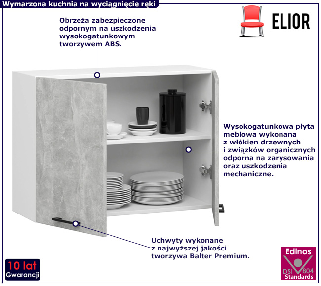 Górna szafka kuchenna Cortez 17X beton