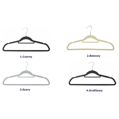 kolory wieszaka na ubrania 100szt. mannis 6X czarny