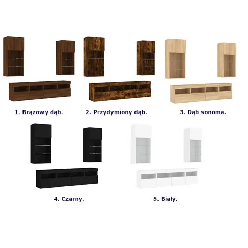 Kolory meblościanki Grado