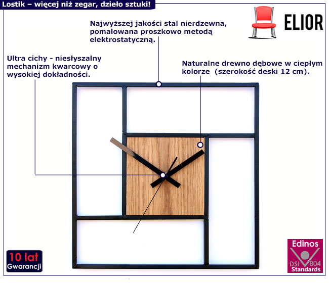 Zegar ścienny Nasaro