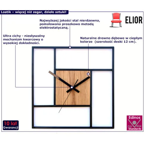 Loftowy zegar ścienny Lostik