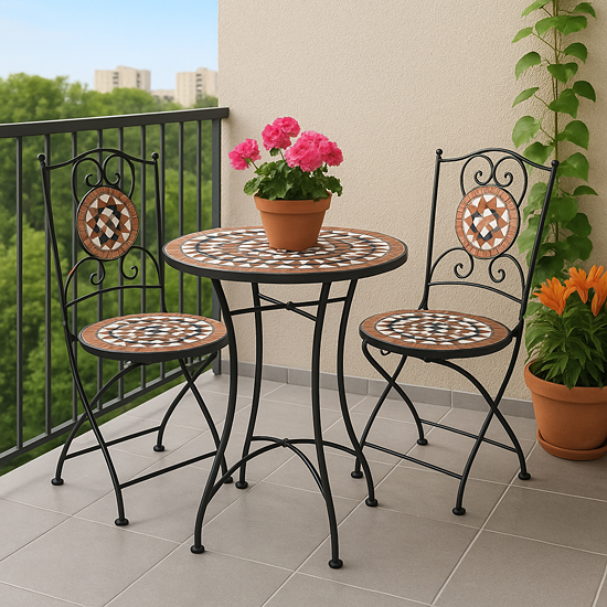 stolik bistro z ceramicznym blatem