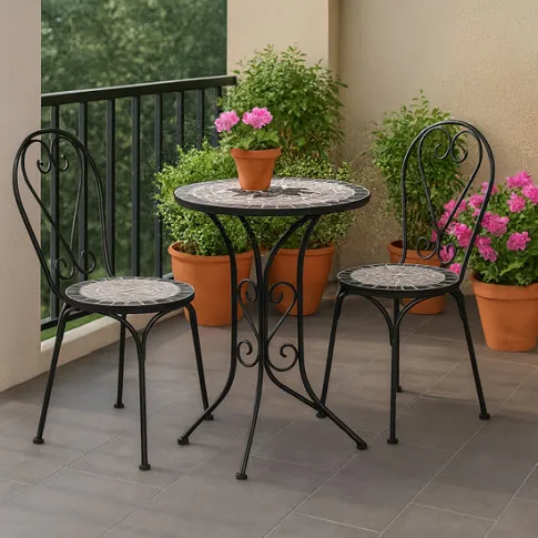 Stolik balkonowy z ceramicznym blatem 