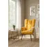 Musztardowy fotel wypoczynkowy Verria