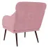 Aksamitny fotel Bombri kolor różowy