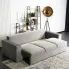 Szara 3-osobowe rozkładana sofa Emporia
