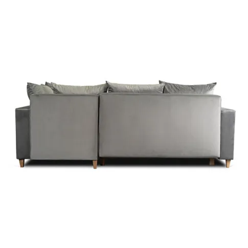 Welurowy narożnik z funkcją spania Emexo