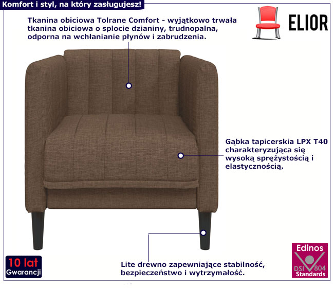 Brązowy fotel Diosa