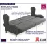 Rozkładana szara sofa retro Hiza
