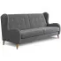 Szara sofa z funkcją spania i pojemnikiem Hiza