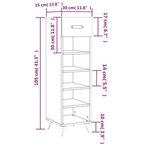 szafki na obuwie lamoro 3X szarosc betonu