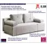 Jasnoszara sztruksowa sofa Arna