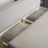 Jasnoszara sofa tapicerowana sztruksem Arna