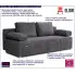 Ciemnoszara sofa z funkcja spania Arna