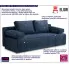 Granatowa sofa z funkcją spania Arna