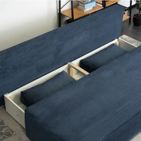 Nowoczesna rozkładana sofa sztruksowa Arna