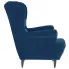 Niebieski welurowy fotel Donello