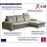 Prawostronna sofa narożna welurowa Tamiza 4X