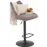 Popielate krzesło barowe z podnóżkiem - Medis 3x