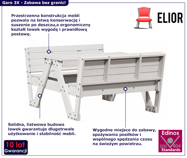 komplet mebli ogrodowych Garo 3X