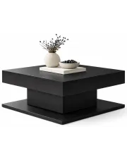 Czarny designerski stolik kawowy - Wucan w sklepie Edinos.pl