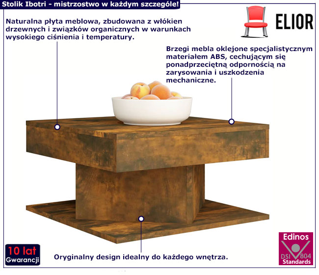 Stolik kawowy Irin przydymiony dąb