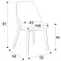 Wymiary krzesła tapicerowanego Fima 3X