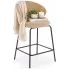 Beżowe krzesło barowe z oparciem - Metion