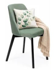 Zielone drewniane krzesło kubełkowe - Bentrix 3X w sklepie Edinos.pl