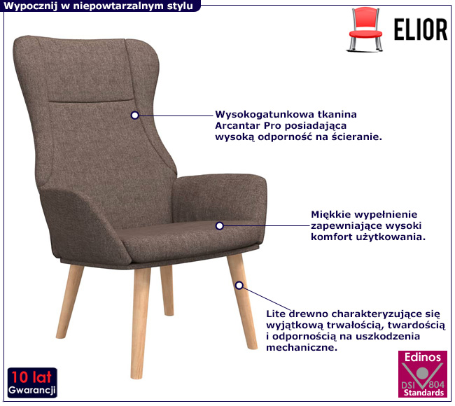 Fotel wypoczynkowy Derpix taupe