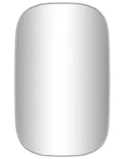Srebrne nowoczesne lustro w ramie 80x50 cm - Naso 4X w sklepie Edinos.pl