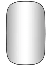 Lustro owalne w czarnej ramie 80x50 cm - Naso 4X w sklepie Edinos.pl