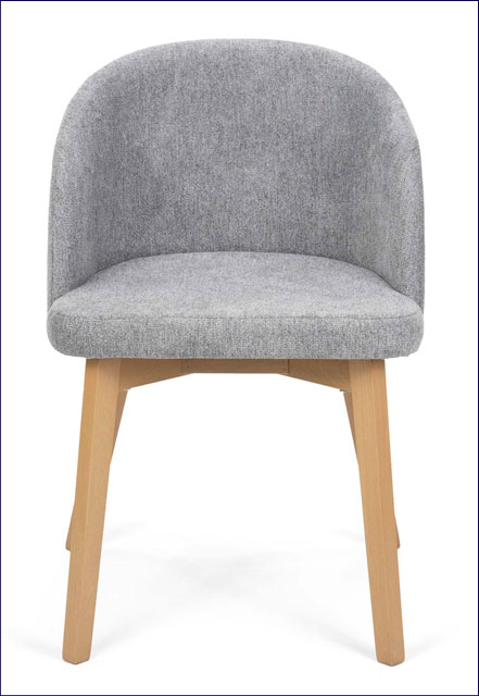 Drewniane krzesło szare kubełkowe Bentrix 7X