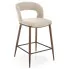 Beżowe krzesło barowe z oparciem - Bleros