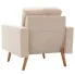 Kremowy tapicerowany fotel Meriozi