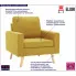 Musztardowy fotel wypoczynkowy Meriozi