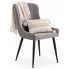 Zdjęcie produktu Popielate krzesło tapicerowane do salonu - Kisi.